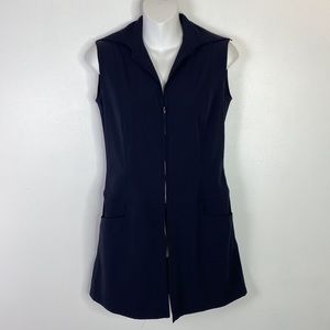 Ter Et Bantine Navy Blue Zippered Vest Size Small